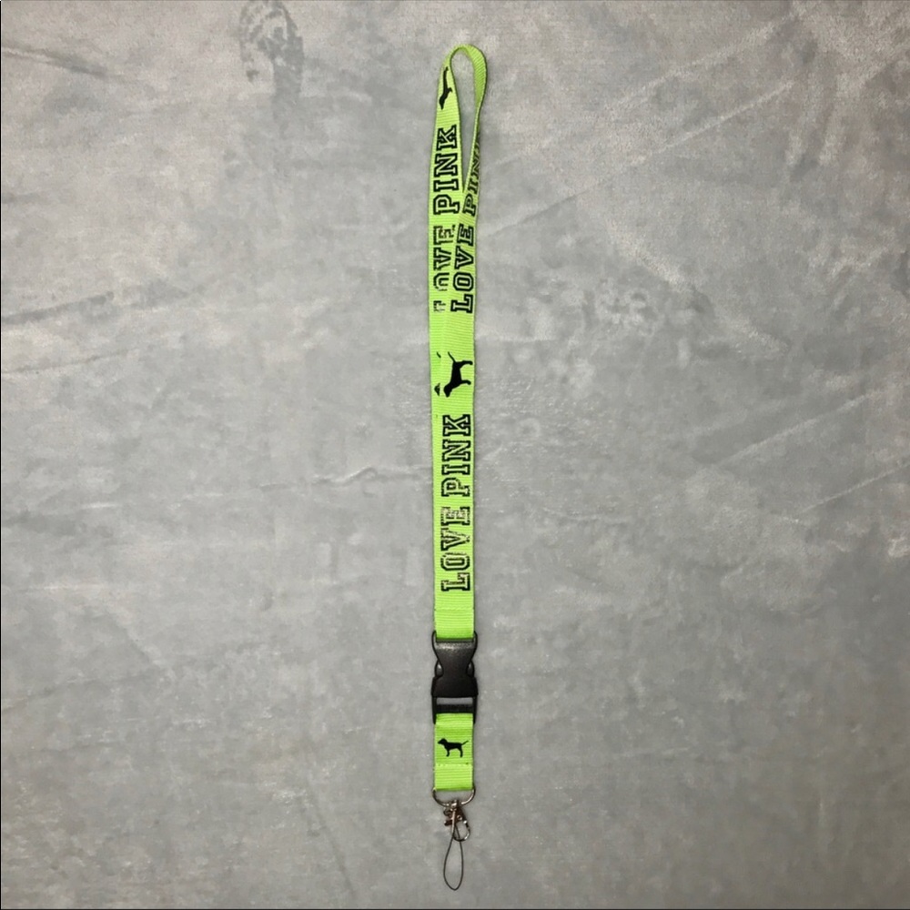 🔥SALE🔥VS PINK Lanyard- Green with Black Graphics